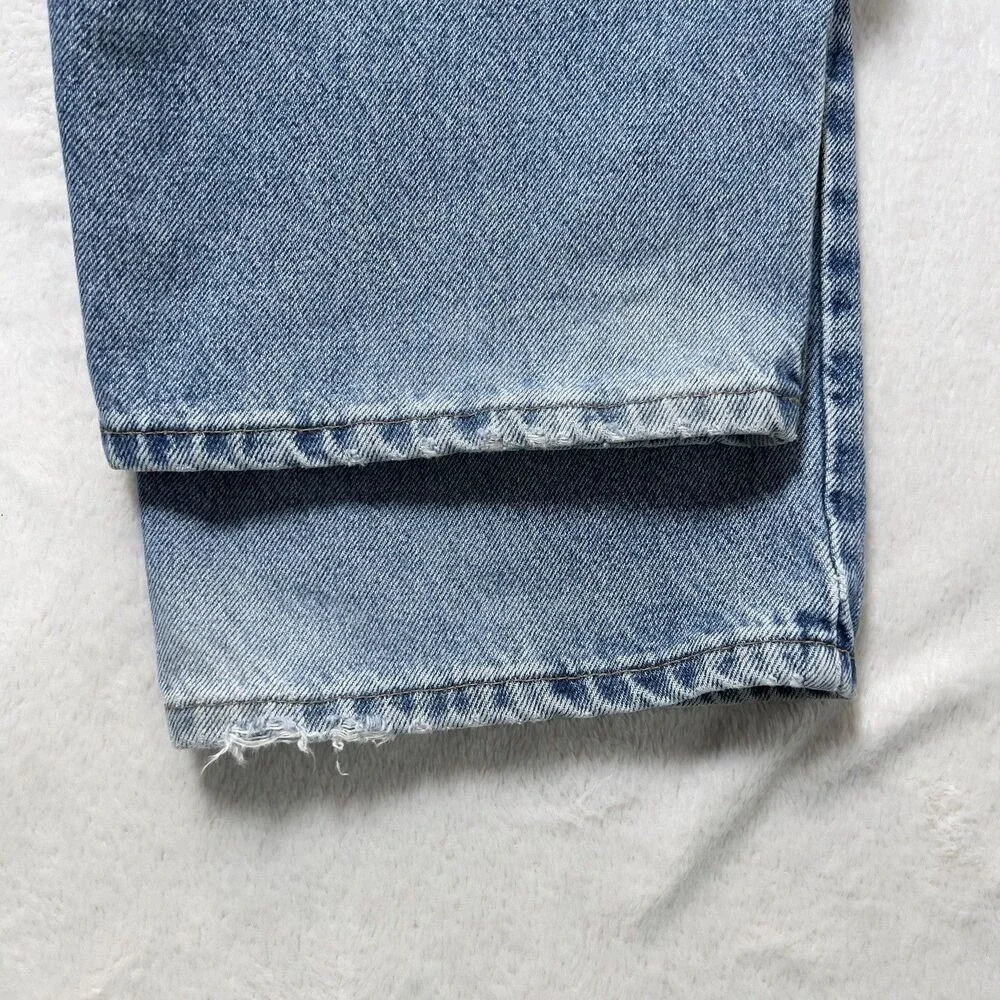 Vtg Tommy Hilfiger Jeans Mens Sz 38/30 Fits 34x29 Blue Baggy Tapered Y2K 90s